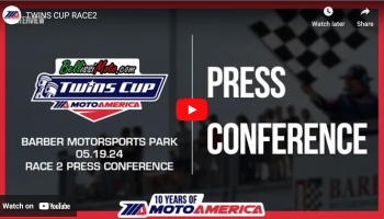 Video: BellissiMoto Twins Cup Race Two Press Conference From Barber Motorsports Park